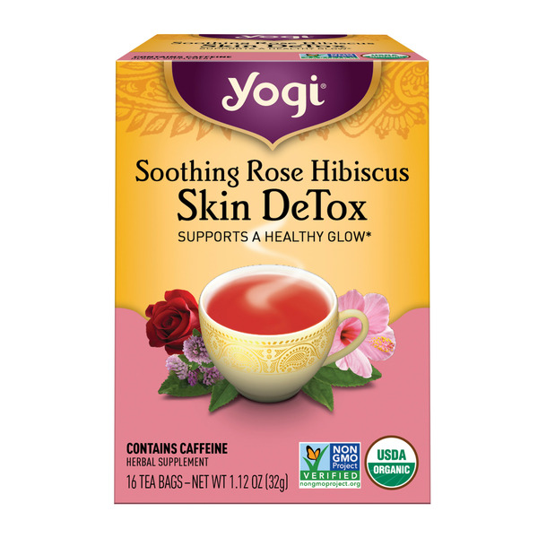 Tea Yogi Tea Green Tea, Soothing Rose Hibiscus Skin DeTox, Contains Caffeine hero