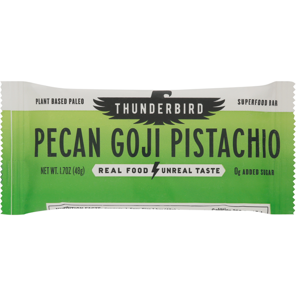 Energy & Granola Bars Thunderbird Super Food Bar, Pecan Goji Pistachio hero