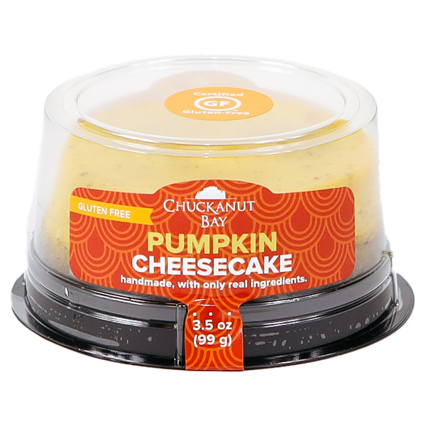 Chuckanut Bay Foods Gluten Free Pumpkin Mini Cheesecake hero