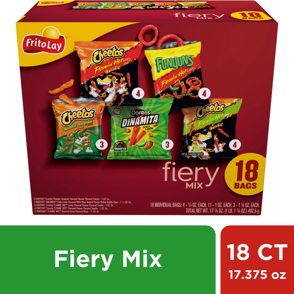 Chips & Pretzels Frito Lay Fiery Mix Variety Pack hero