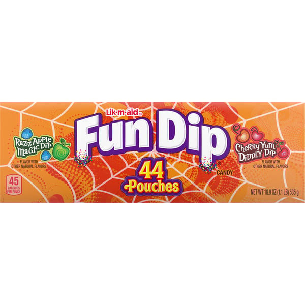 Candy & Chocolate Lik-m-aid Fun Dip Fun Dip Candy, Razz Apple Magic Dip, Cherry Yum Diddly Dip. 44 Pack hero