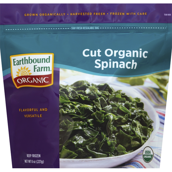 Packaged Vegetables & Fruits Earthbound Farm Spinach, Cut hero