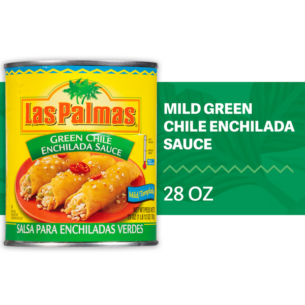 Latino Foods Las Palmas Mild Green Chile Enchilada Sauce, Kosher hero