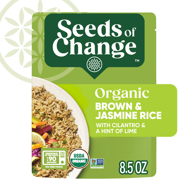 Grains, Rice & Dried Goods SEEDS OF CHANGE Organic Brown Jasmine Rice with Cilantro & a Hint of Lime Pouch hero