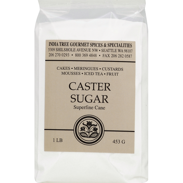 Baking Ingredients India Tree Sugar, Caster, Superfine Cane hero