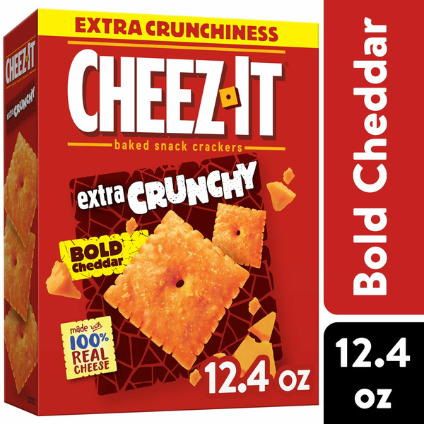 Crackers Cheez-It Cheese Crackers, Baked Snack Crackers, Lunch Snacks, Bold Cheddar hero