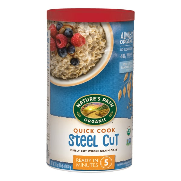 Hot Cereal & Pancake Mixes Nature's Path Quick Cook Steel Cut Oatmeal hero