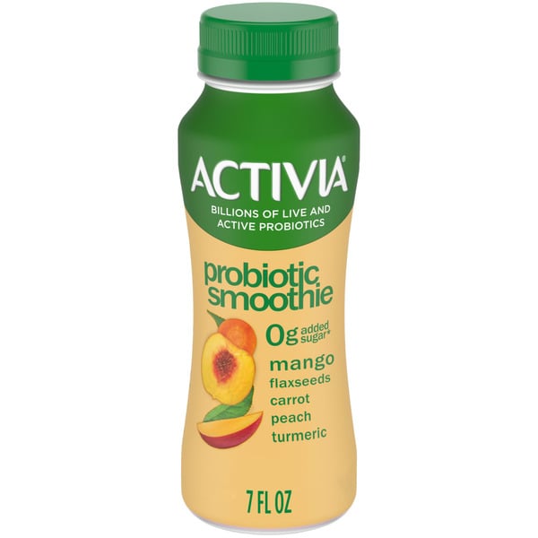 Yogurt Activia Flaxseeds Mango Carrot Peach Turmeric Smoothie hero