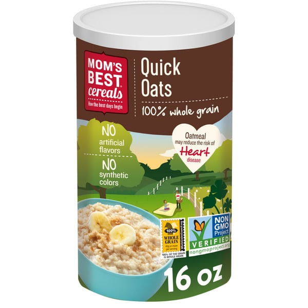 Hot Cereal & Pancake Mixes Mom's Best Quick Oats Oatmeal Canister hero