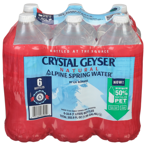 Water, Seltzer & Sparkling Water Crystal Geyser Alpine Spring Water, Natural hero