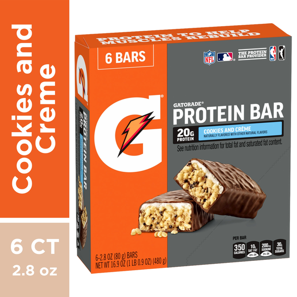 Energy & Granola Bars Gatorade Protein Bar, Cookies and Cream hero