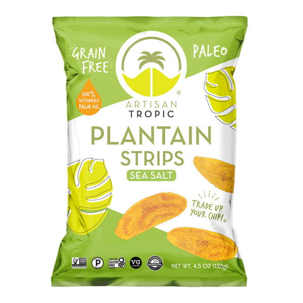 Chips & Pretzels Artisan Tropic Plantain Strips, Sea Salt hero