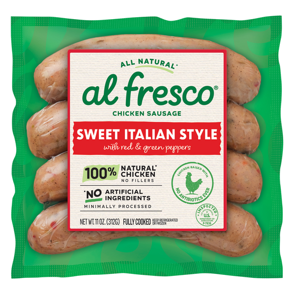 al fresco Chicken Sausage, Sweet Italian Style hero