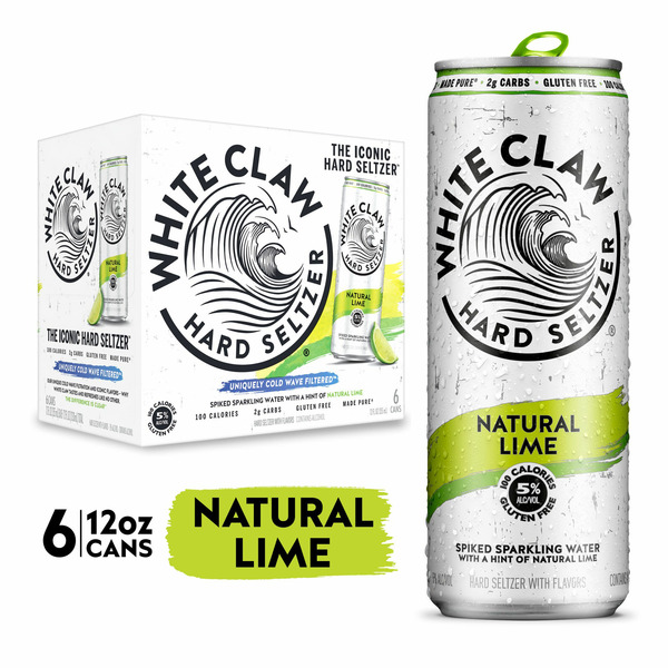 Beers & Coolers White Claw Natural Lime Can hero