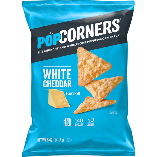 Popcorn & Snacks PopCorners Popped-Corn Snack, White Cheddar Flavored hero