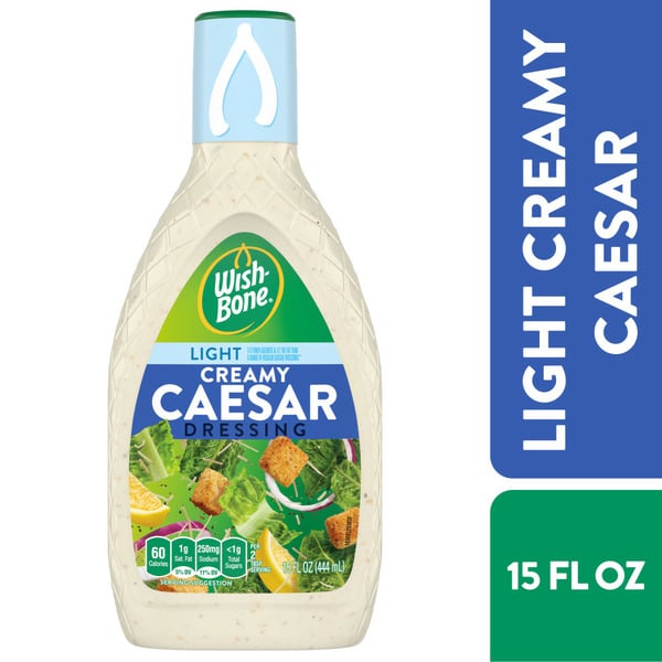 Salad Dressing & Toppings Wish-Bone Light Creamy Caesar Salad Dressing hero