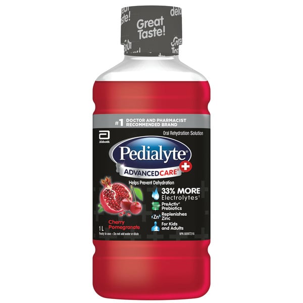 Protein & Meal Replacements Pedialyte Electrolyte Solution, Cherry Pomegranate hero