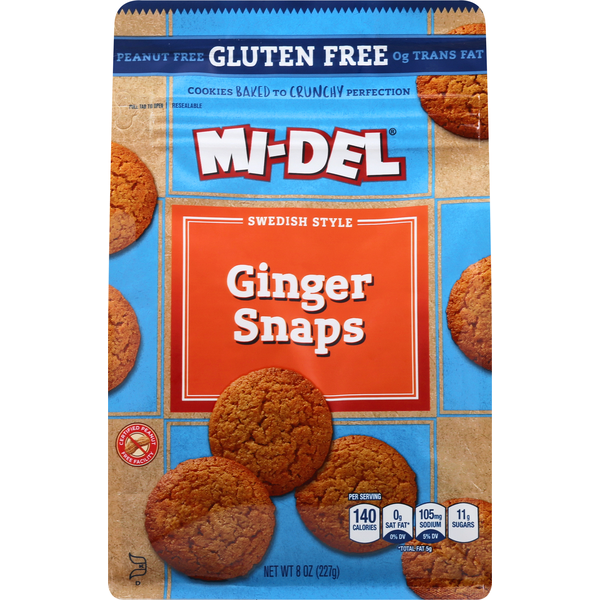 Cookies & Cakes Mi-del Ginger Snaps, Gluten Free, Swedish Style hero