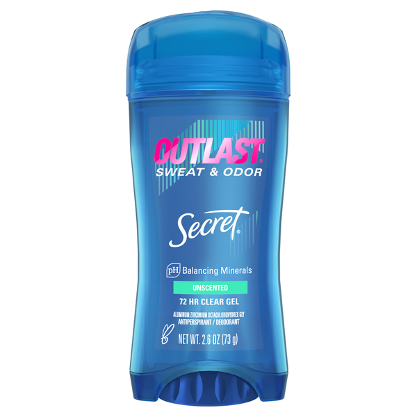 Deodorants Secret Outlast Clear Gel Antiperspirant Deodorant for Women, Unscented hero