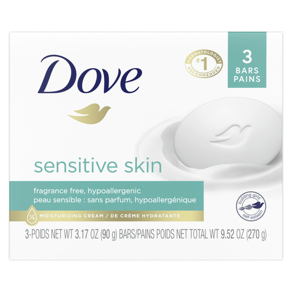 Bath & Body Dove Beauty Bar More Moisturizing Than Bar Soap Sensitive Skin hero