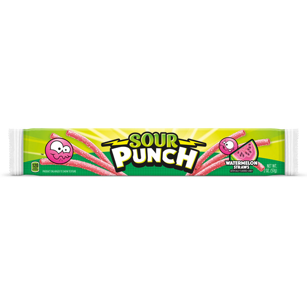 Candy & Chocolate Sour Punch Straws, Watermelon Chewy Candy, Movie Tray hero