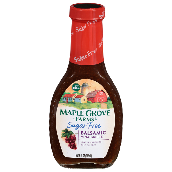 Salad Dressing & Toppings Maple Grove Farms of Vermont Vinaigrette, Sugar Free, Balsamic hero