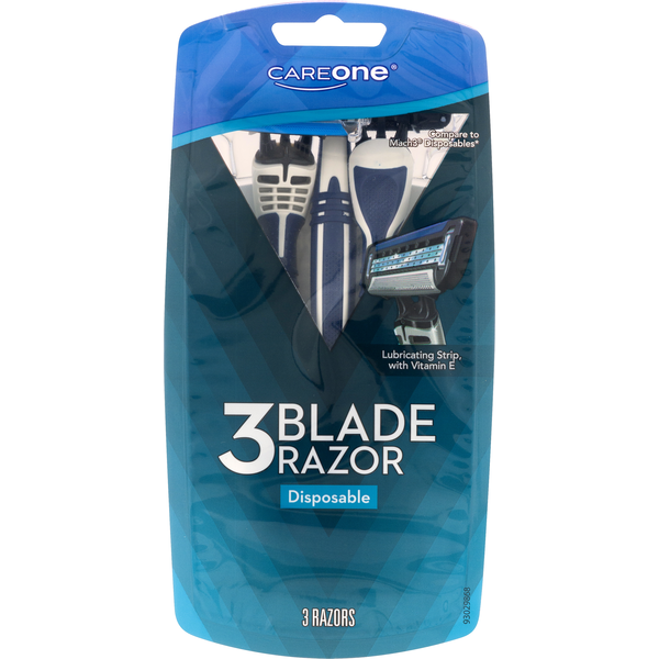 Shave Needs CareOne Men's 3-Blade Disposable Razor hero