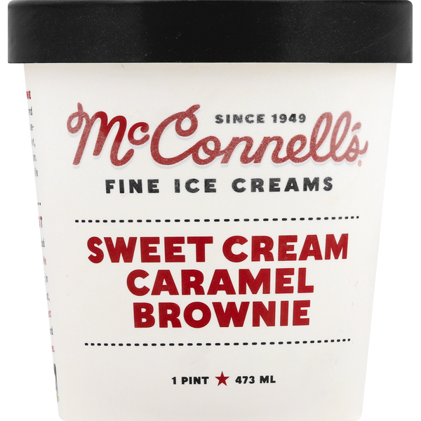 Ice Cream & Ice McConnell’s Fine Ice Creams Ice Cream, Sweet Cream Caramel Brownie hero