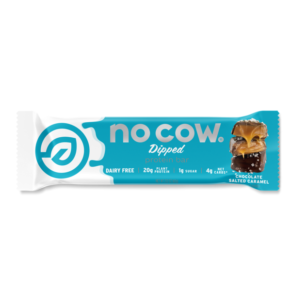 No Cow Dipped Protein Bar, Chocolate Salted Caramel hero