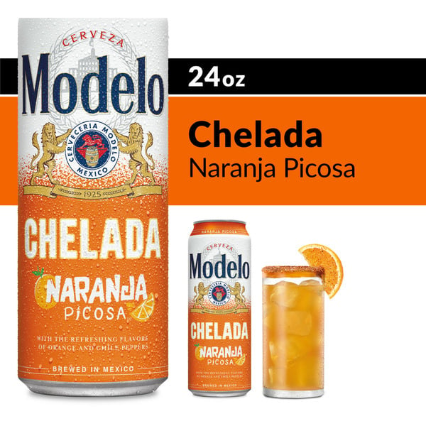 Beers & Coolers Modelo Chelada Naranja Picosa Mexican Import Flavored Beer Can hero