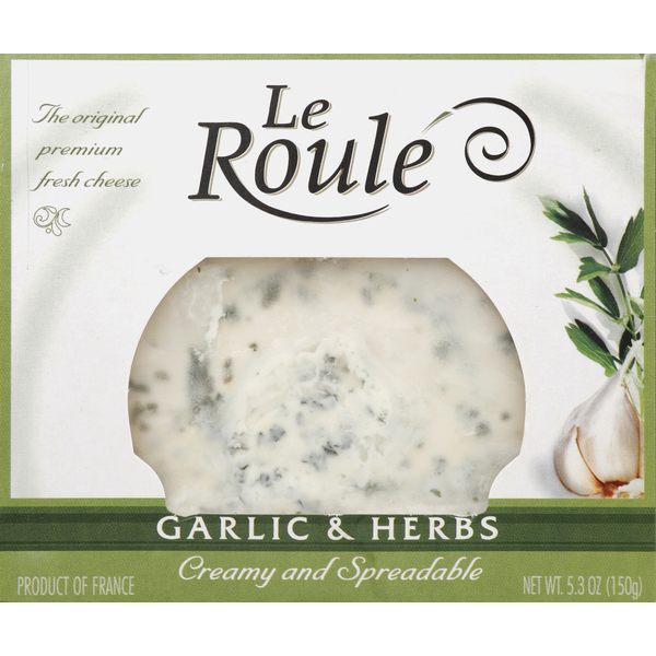 Packaged Cheese Le Roule Cheese, Garlic & Herbs hero