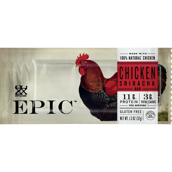 Packaged Poultry EPIC Chicken Sriracha Bar hero