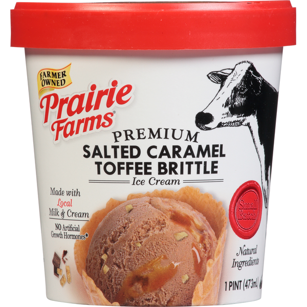 Ice Cream & Ice Prairie Farms Ice Cream, Premium, Salted Caramel Toffee Brittle hero