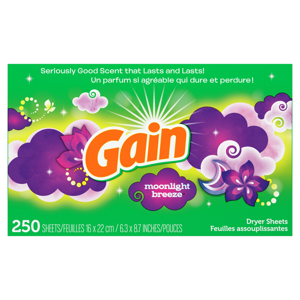 Laundry Gain Fabric Softener Dryer Sheets, Moonlight Breeze hero