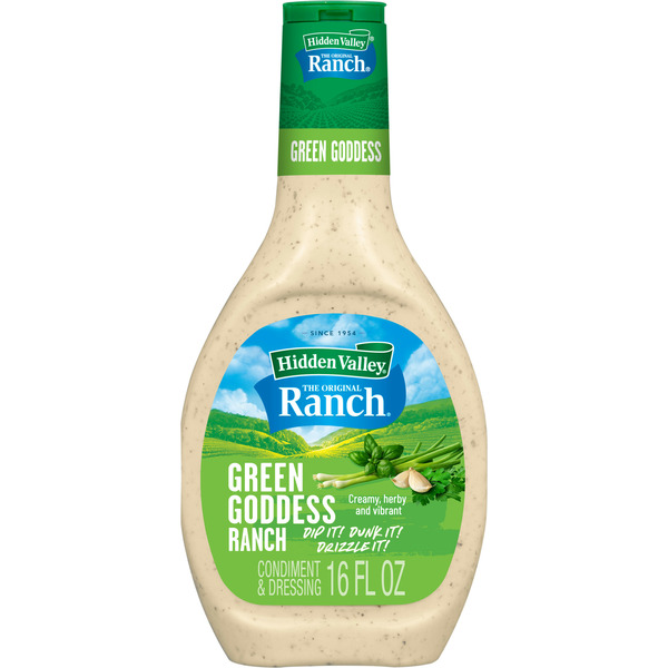 Salad Dressing & Toppings Hidden Valley Green Goddess Ranch Topping and Dressing hero