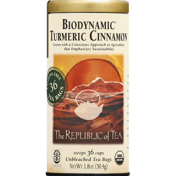 Tea The Republic of Tea Tea, Biodynamic, Turmeric Cinnamon, Bags hero