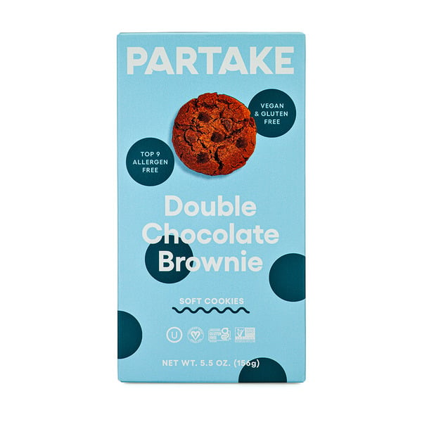 Cookies & Cakes Partake Soft Baked, Double Chocolate Brownie Cookies hero