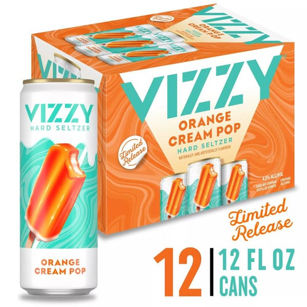 Malt Beverages Vizzy Orange Cream Pop Hard Seltzer hero