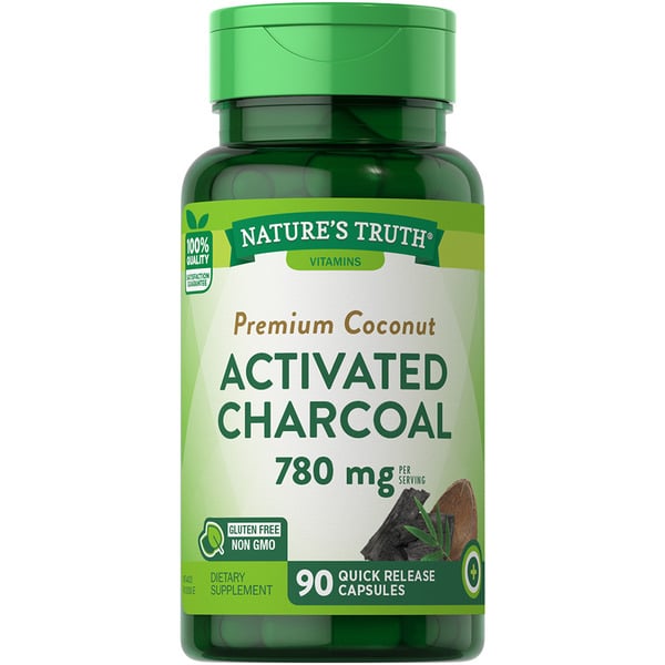 Supplements Nature's Truth Activated Charcoal 780 mg Quick Release Capsules hero