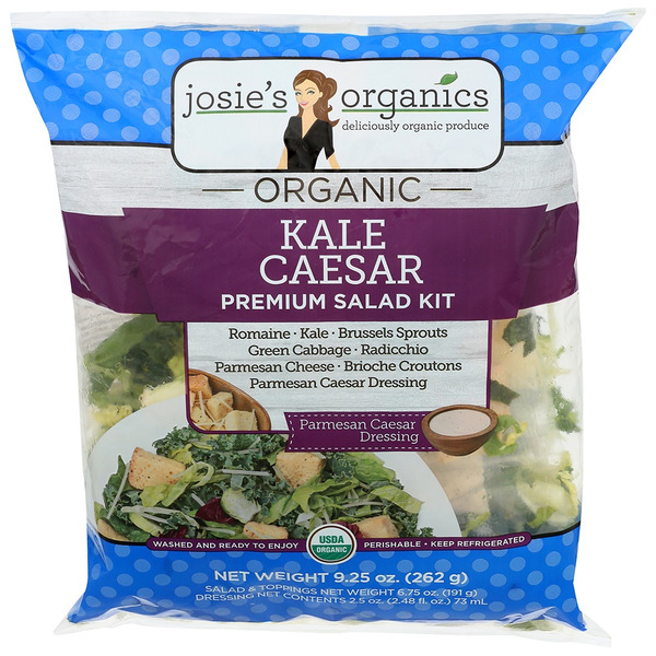 Packaged Vegetables & Fruits Josie’s Organics Chopped Salad Kit, Organic, Kale Caesar hero