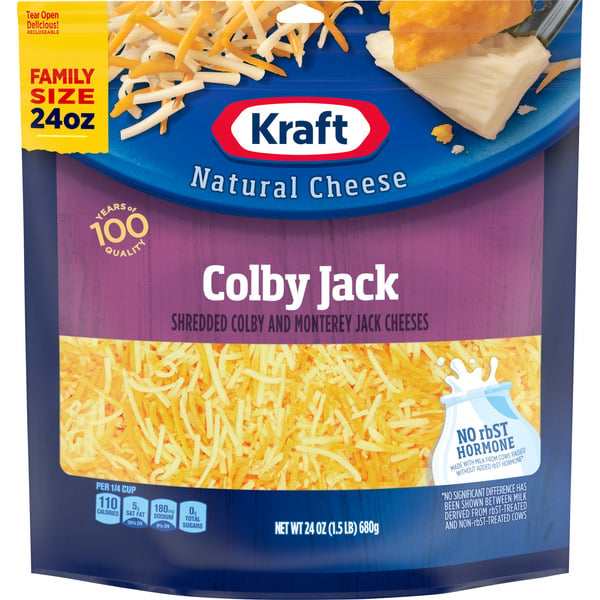 Packaged Cheese Kraft Colby Jack Shredded Cheese hero