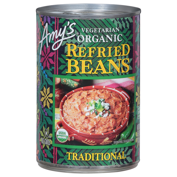 Canned Meals & Beans Amy's Kitchen Traditional Refried Beans hero