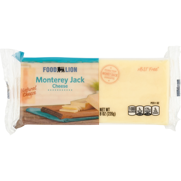 Packaged Cheese Food Lion Natural Monterey Jack Cheese hero