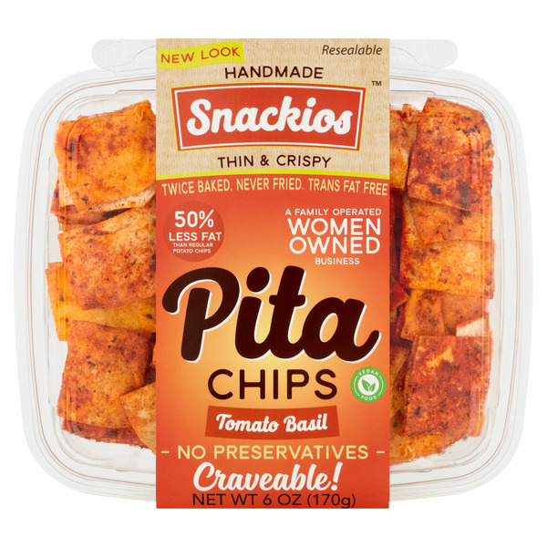 Chips & Pretzels Snackios Tomato Basil Pita Chips hero