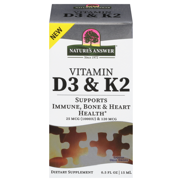 Vitamins & Supplements Nature's Answer Vitamin D3 & K2 hero