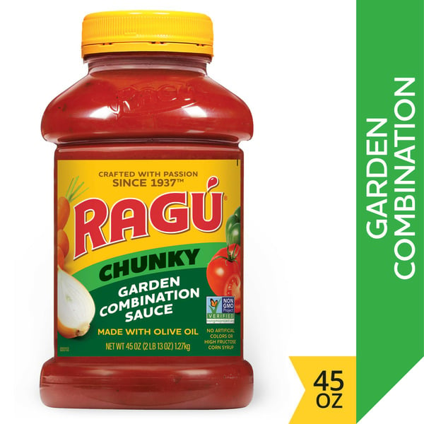 Pasta Sauce Ragu Chunky Garden Combination Pasta Sauce hero