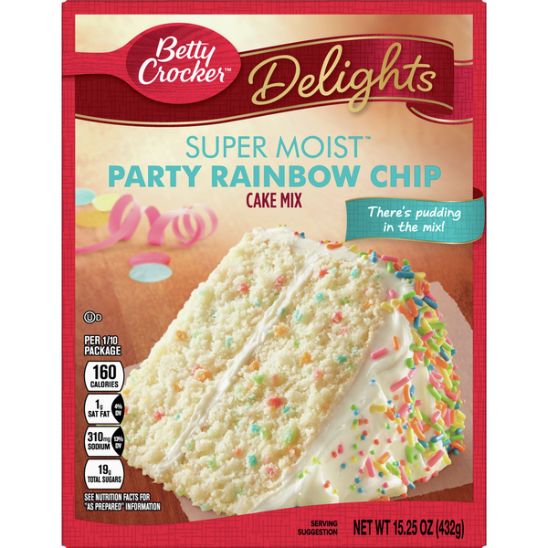 Doughs, Gelatins & Bake Mixes Betty Crocker Super Moist Rainbow Chip Cake Mix hero