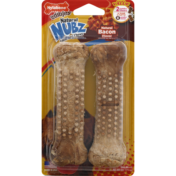 Dog Food & Care Nylabone Dog Treats, Natural Bacon Flavor hero