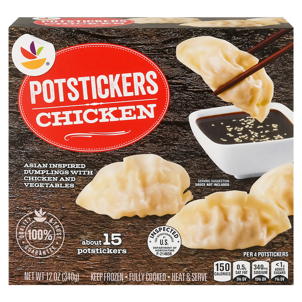 Asian Foods Store Brand Potstickers, Chicken hero