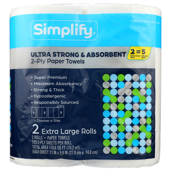 Simplify Paper Towel 2Ct - Choose A Size Sheets hero